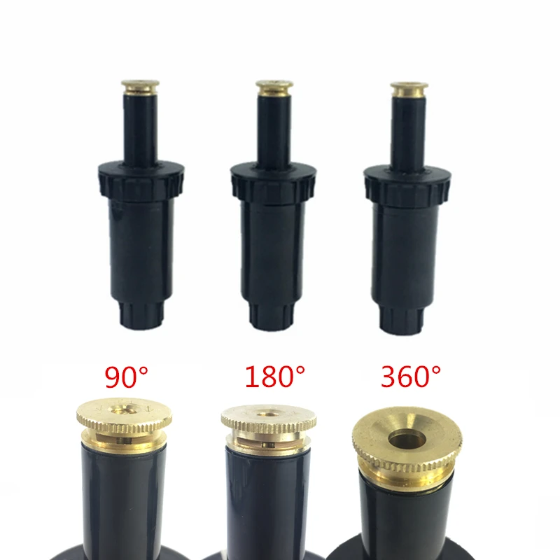 

10pc 90-360 Degrees Plastic Lawn Watering Pop up Sprinklers 1/2" Garden Watering Sprinkler Head
