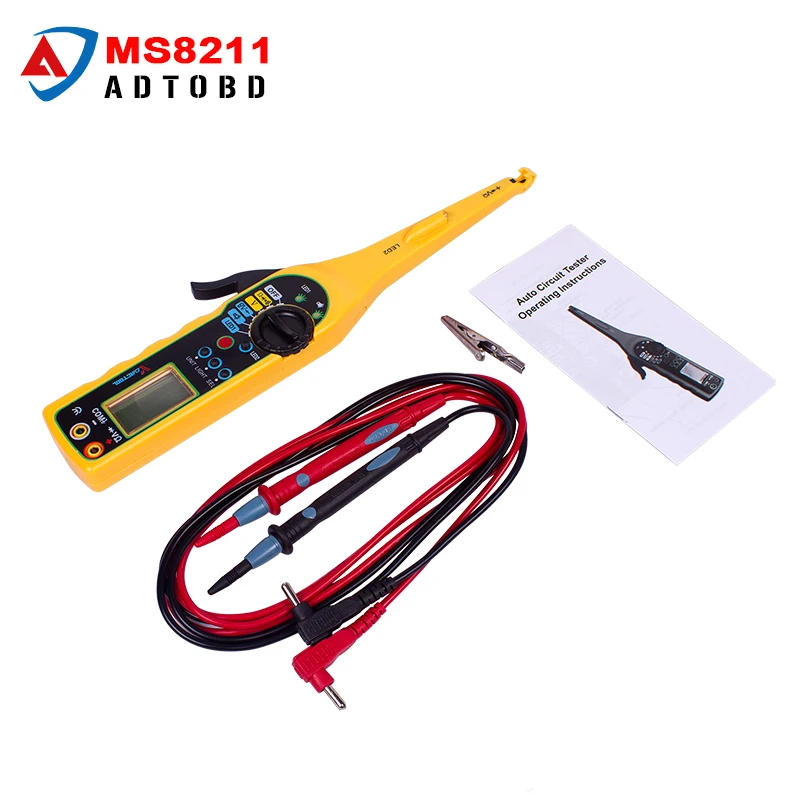 

New Digital Multimeter Power Electric Circuit Multi-function Auto Electrical Multimeter Lamp Car Repair tool LCD detector MS8211