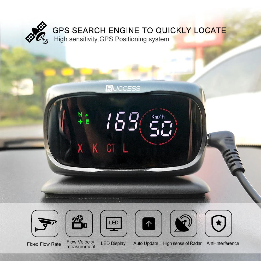 Ruccess S800 Антирадары полиции Скорость автомобиля Антирадары GPS Российской 360 градусов x K ct L противорадиолокационная детектор автомобиль