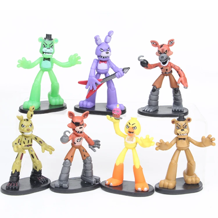 Новинка 7 шт./компл. Five Nights At Freddy's Figure brinquedos FNAF Бонни и Чика Foxy Freddy Fazbear Весенняя
