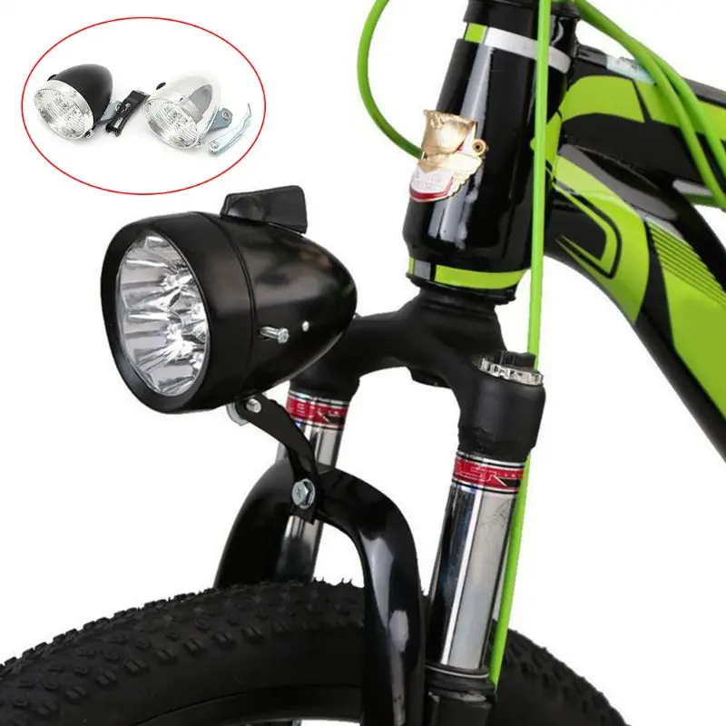 

Bicycle Bike 3 LED Front Light Headlight Vintage Flashlight Safety Headlamp Dark Night Lamp Flash Lighting Outdoor