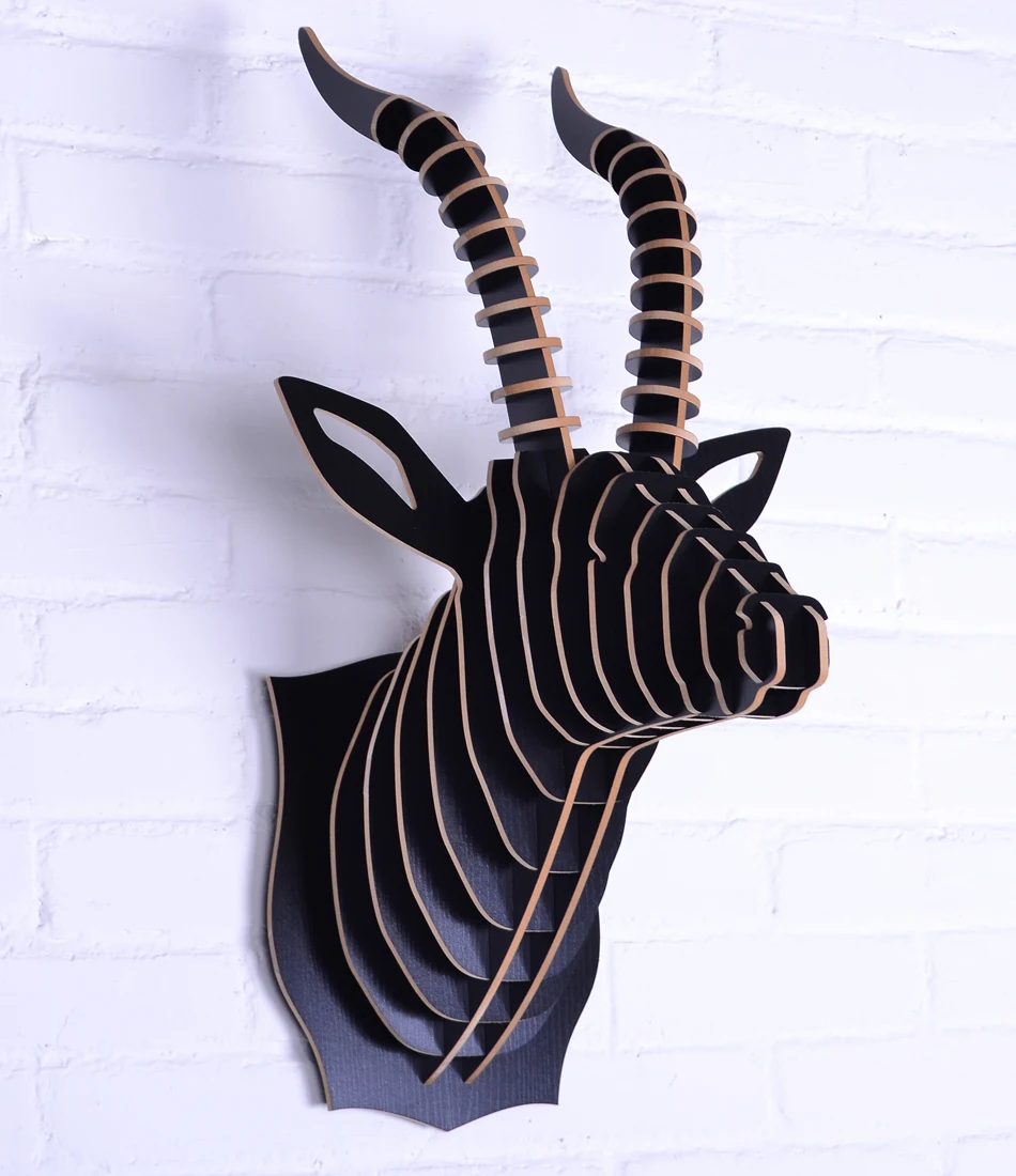 

NODIC Goat head for wall decoration,wood animal home decoration,interior decoration home,wood wall hanging,ornament wall