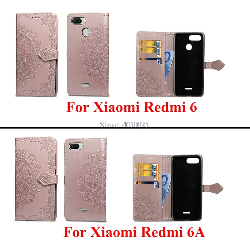 Чехлы книжки на Redmi6 32 ГБ 64 искусственная кожа чехлы для Xiaomi Redmi 6 две sim карты 2018 6A A6