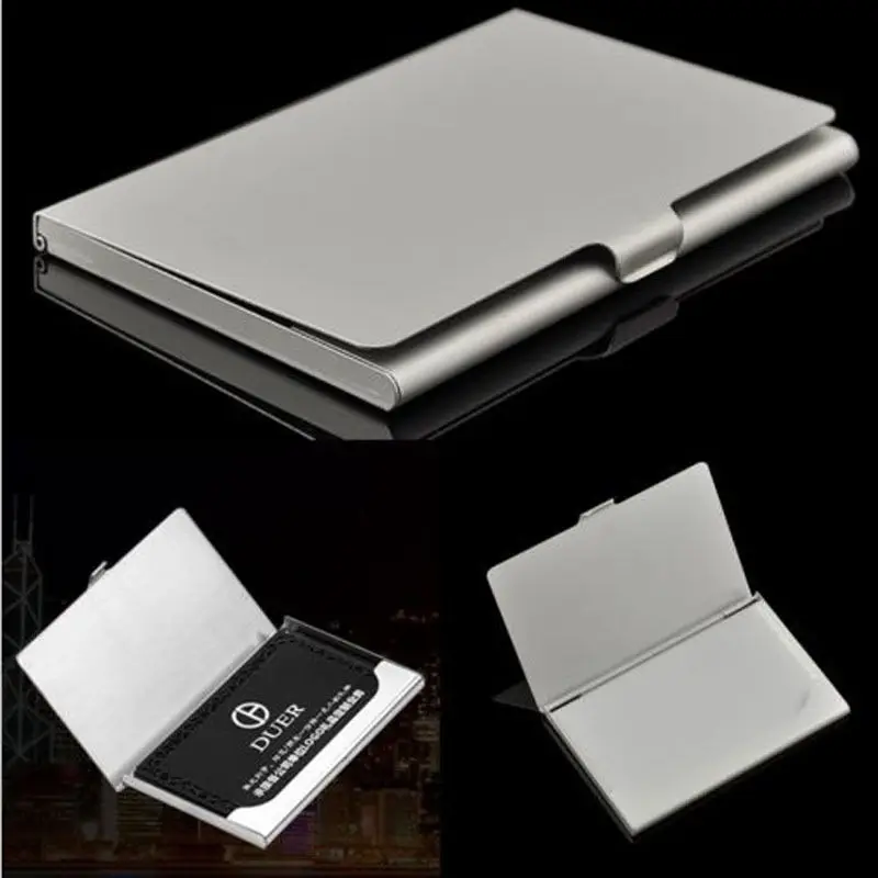 Hot Selling 1 Pc Waterproof Business Card Storage Box Aluminum Metal Business ID Credit Card