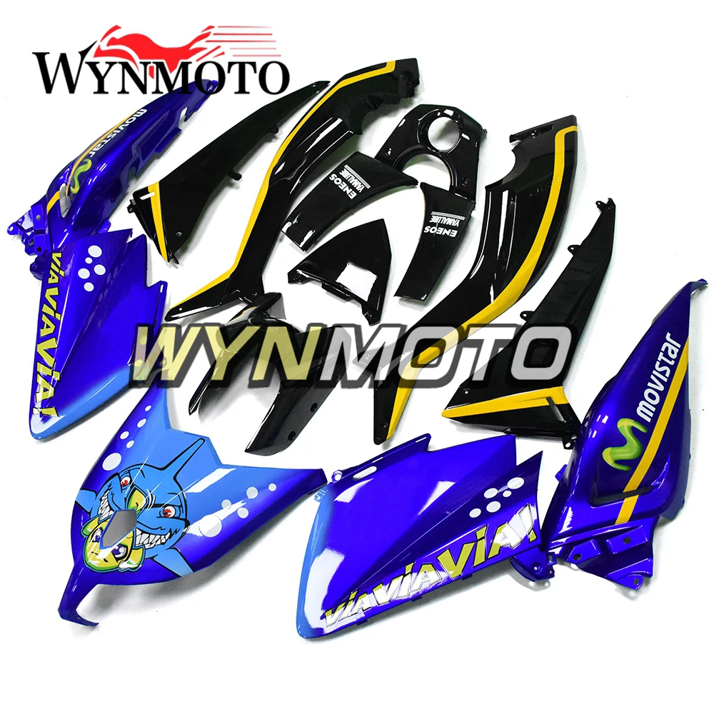 Kit Carenatura Attacco Squalo Giallo Blu Per Yamaha T-Max Xp530 2012-2014 12 13 Kit Carrozzeria In Plastica Abs 14 Anni Iniezione