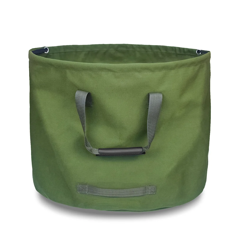 

Heavy Duty Yard Waste Leaf Lawn Trash Reusable Canvas Military Storage Bag Garden Container Tote