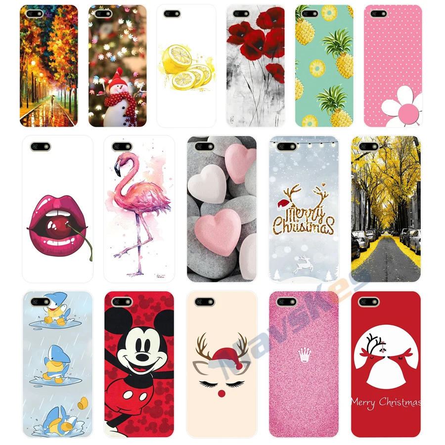 

Silicone case For 5.45" inch Huawei Y5 2018 PRIME case Soft back cover Phone Case for on Huawei Y5 2018 case Coque bumper bags D