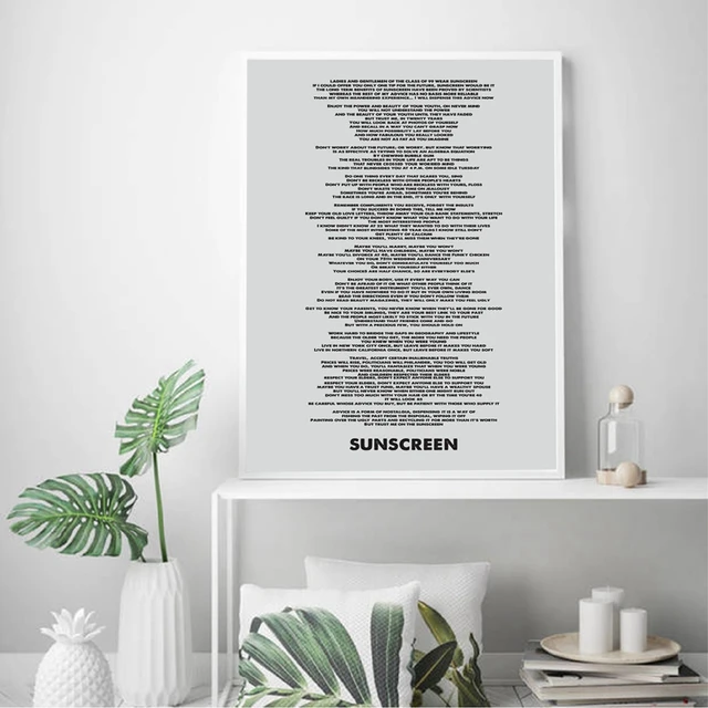 baz-luhrmann-wear-sunscreen-quote-minimalist-art-canvas-poster-painting-lyric-art-typography-music-wall-picture-print-home-decor-aliexpress for Everybody S Free To Wear Sunscreen Lyrics Printable Baz Luhrmann Wear Sunscreen Quote Minimalist Art Canvas Poster Painting Lyric Art Typography Music Wall Picture Print Home Decor - AliExpress for Everybody S Free To Wear Sunscreen Lyrics Printable