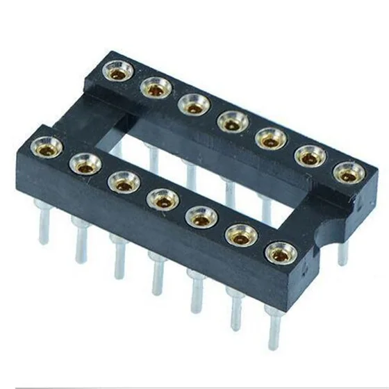 

14 Pin DIP/DIL Turned Pin IC Socket Connector 0.3 inch Pitch 25pcs