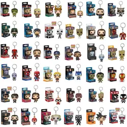 41 модели оригинальный Funko Карманный Брелок для ключей pop игрушки Мстители паук Капитан Супермен Бэтмен чудо женщина Рождество подарки