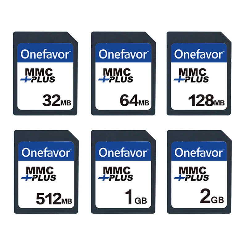 5 шт. onefavor 32 Мб 64 Мб 128 МБ 256 МБ 512 МБ 1 ГБ MMC мультимедийная карта 13 контактов для старой камеры