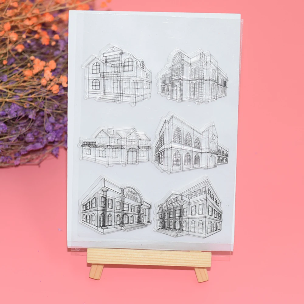 11*19 см Горячая ремесло здание ясно штамп прозрачный DIY силиконовой резины