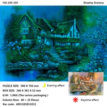 Ночная светящаяся картина маслом головоломка 1000 штук взрослые Мультяшные детские развивающие игрушки декомпрессия подарки на заказ