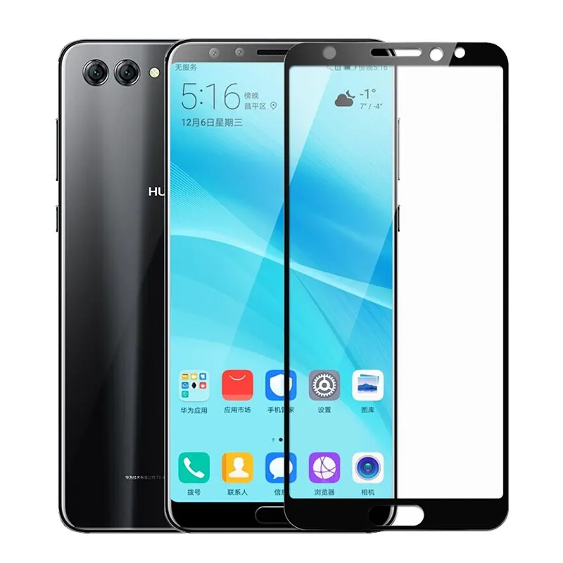 2.5D 9H Full Glue Tempered Glass For Huawei Honor Play 6X 7X 7S 8C 8X 10 Lite Black Cover Protective film Screen Protector | Мобильные