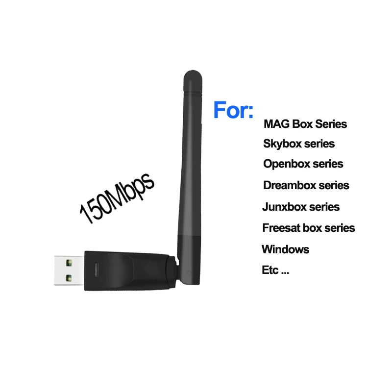 Ralink Rt5370 Usb wifi адаптер 150 Мбит/с USB2.0 WiFi ключ Беспроводная Антенна для Mag250 Mag 250 254 256 Htv