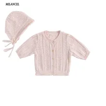MILANCEL/одежда для малышей Новые кардиганы для кондиционера топы для маленьких девочек, милые свитера для малышей