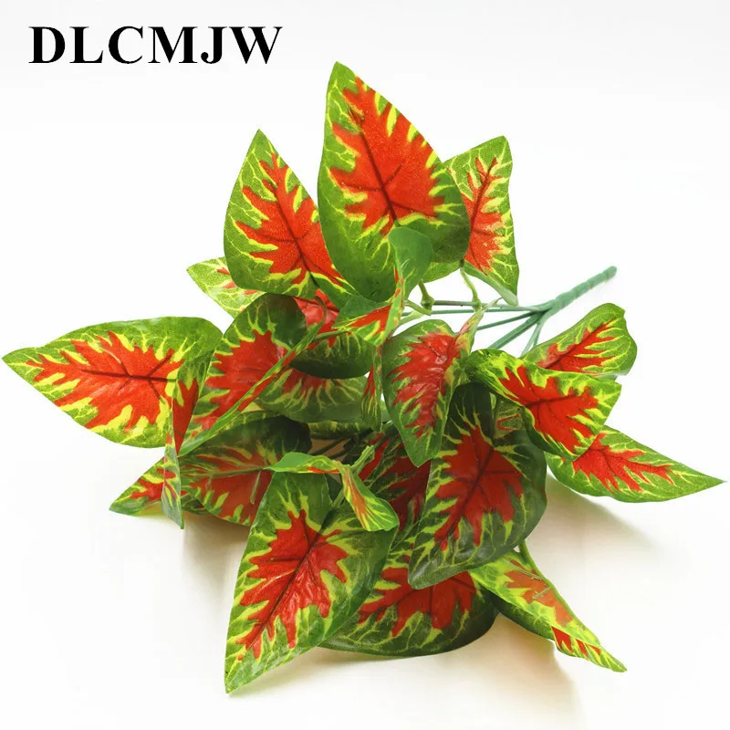 

1pcs Artificial Plants Green Grass Plastic Plant Wall Garden Home Decoration artificial flowers Fake plant Leaves Green Plant