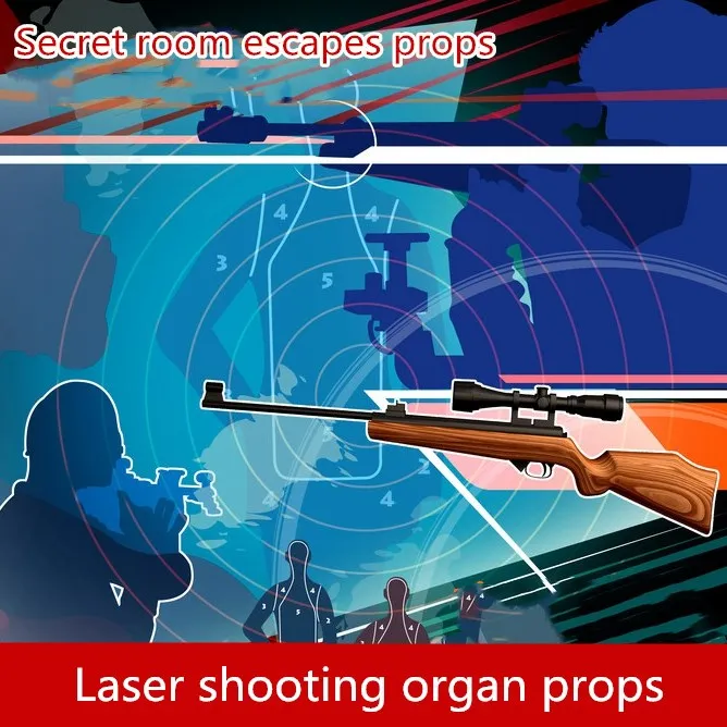 

9527 free shipping real life room escape game props Laser targeting organ Electronic shooting horror game escape room game