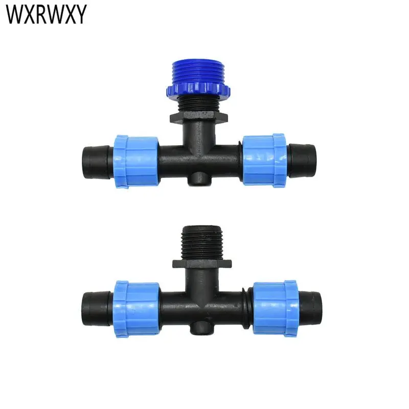 Мужской 1/2 от 3/4 до 16 мм капельный ленточный тройник делитель воды соединитель винт теплицы капельного орошения фитинги 1 шт