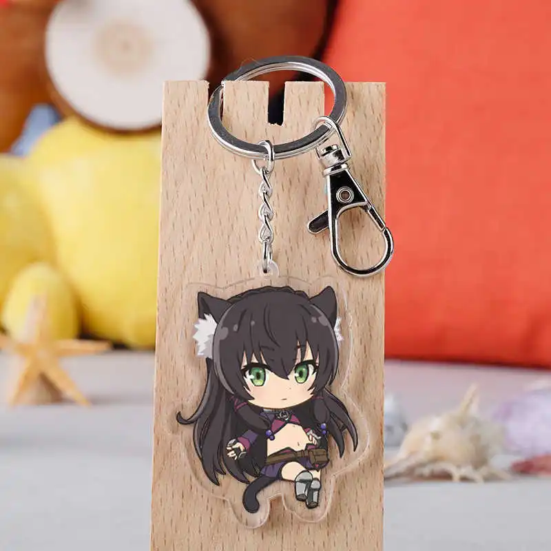 

Japanese Anime Isekai Maou To Shoukan Shoujo No Dorei Majutsu Cartoon Car Key Chains Best Friend Graduation Christmas Day Gift