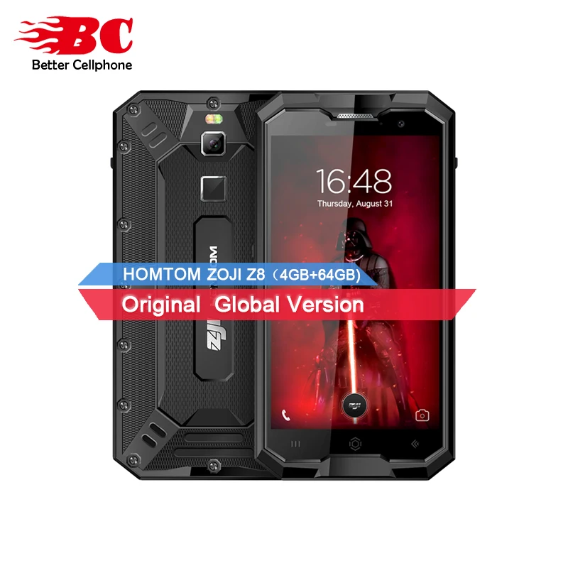 

HOMTOM ZOJI Z8 Smartphone MTK6750 Octa Core 1.0GHz Android7.0 OTG IP68 4GB+64GB LTE 4250mAh 16MP+13MP Smart Phone Waterproof OTA