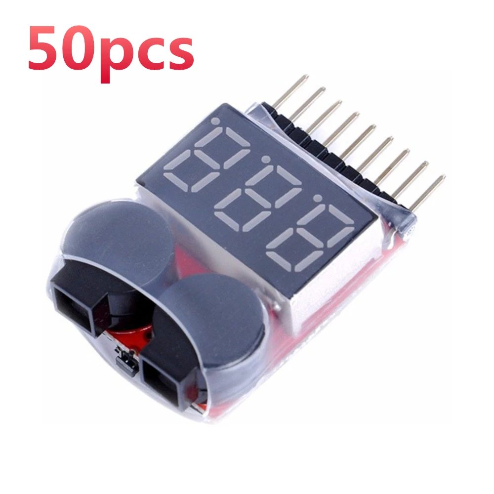 

50pcs l1-8S LiPo Battery LED Low Voltage Buzzer Alarm Lipo Battery Voltage Indicator Tester Wholesale Price
