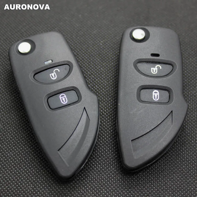 AURONOVA New Upgrade Folding Key Shell for Hyundai Elantra 2 Buttons Remote Car Key Case