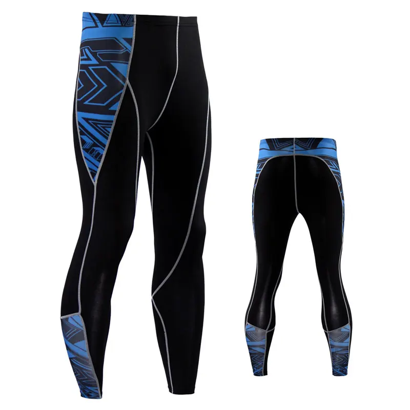 

Free Shipping Men's Compression Pants Leggings Coolmax Quick Dry black stretch Tights Full Length Pants