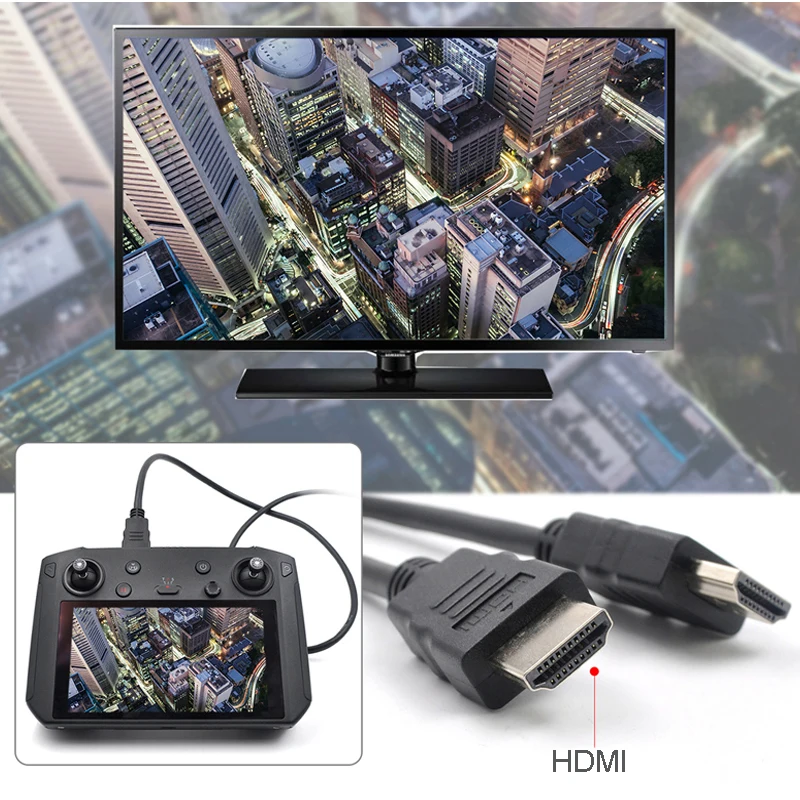 

100cm HDMI Data Cable for DJI Smart Controller Real-time Data Transmission Cable Remote Control to Computer Notebook Accessories
