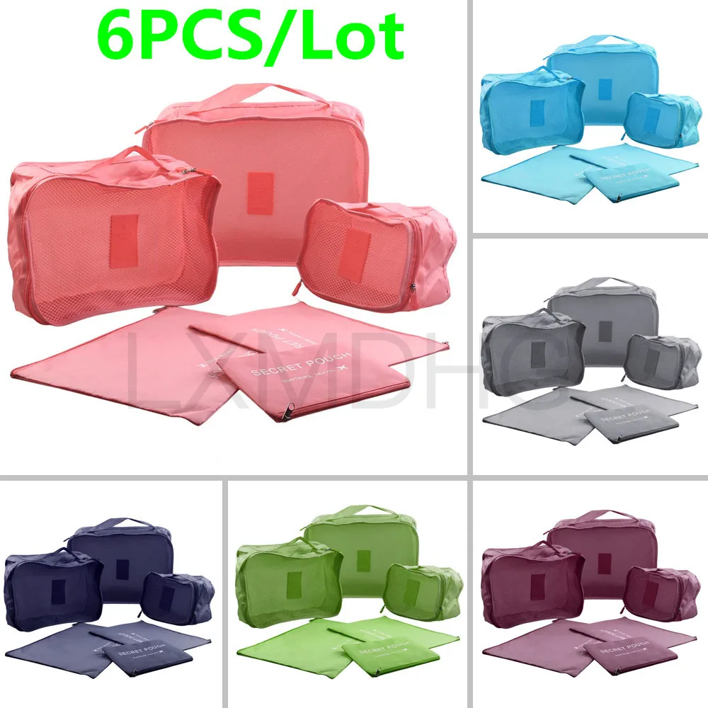 

Storage Travel Bag Nylon Cosmetic Bag Women Zip Make Up Bags High Capacity Organizer Clothes Tote Cube Packing pouch