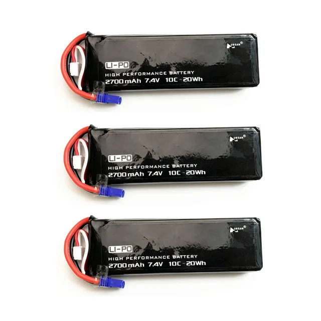 Hubsan H501C H501S X4 7,4 V 2700mAh lipo аккумулятор 10C 20WH Аккумулятор для радиоуправляемого квадрокоптера дрона запчасти - Цвет: Красный