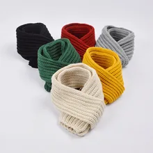 Детский осенне-зимний теплый шарф, вязаный мягкий шарф для детей, шарфы для маленьких мальчиков и девочек, корейский Зимний Теплый детский шарф