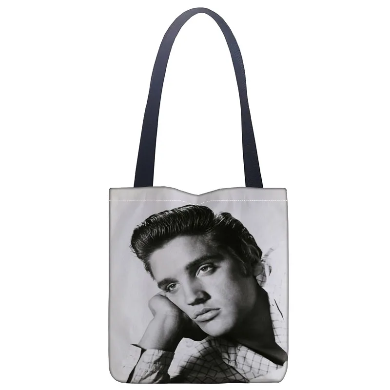 Сумка на плечо с принтом Elvis Presley заказ Холщовая тоут сумка для покупок дорожная