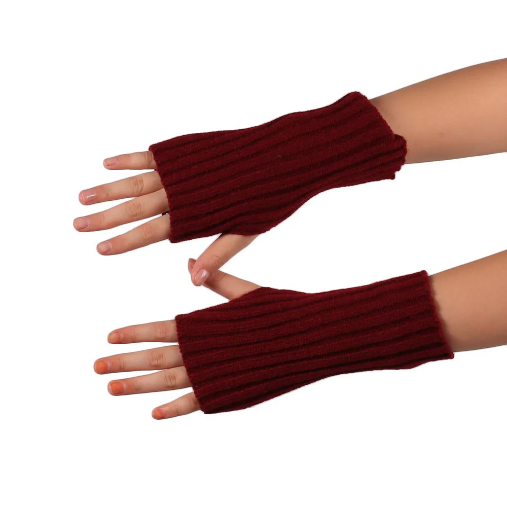Женские зимние перчатки теплые вязаные без пальцев новинка 2015|winter gloves women|wrist