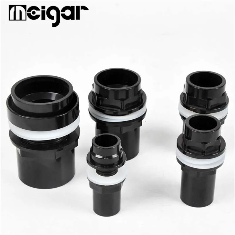

20/25/32/40/50mm Black Aquarium Connector PVC Waterproof Pipe Butt Fish Tank Straight Fitting Joint Fish Tank Tools Accessory