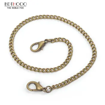 

40cm Replacement Metal Chain For Shoulder Bags Handle Crossbody Handbag Antique Bronze Tone DIY Bag Strap Accessories Hardware