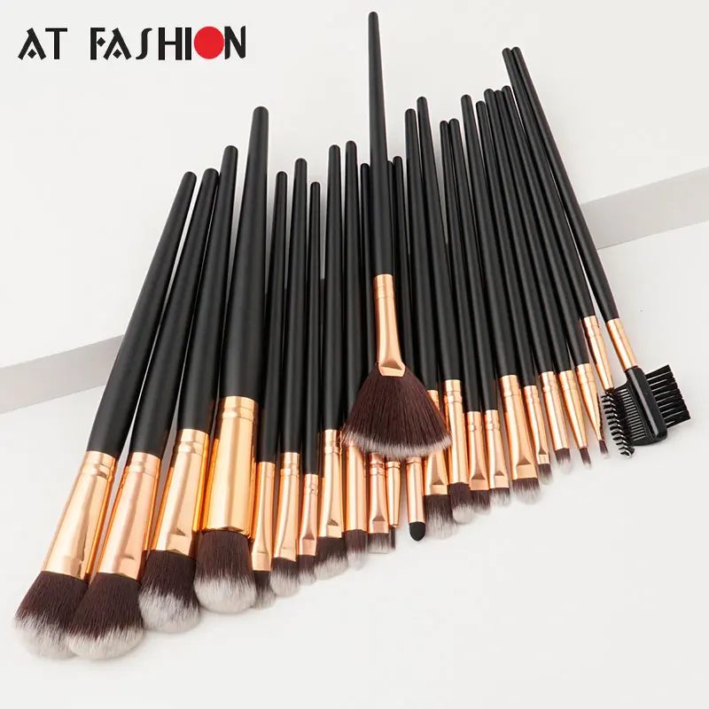 

AT FASHION 24pcs Makeup Brushes Professional Soft Cosmetics Make Up Brush Set Kabuki Foundation Brush Lipstick Beauty maquillaje