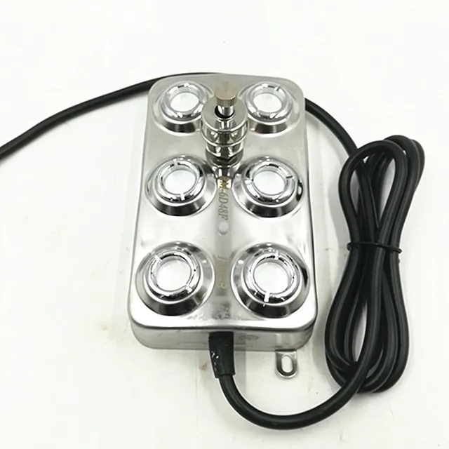 48V 6 Head Ultrasonic Mist Maker Fogger Stainless Steel Industrial Humidifier Water Fountain Pond Atomizer Without Power Supply 5