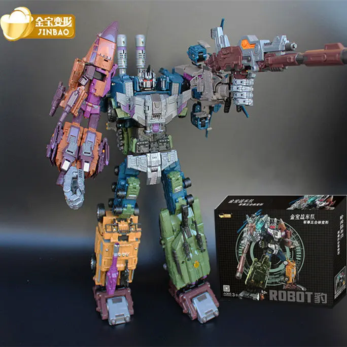 Быстрая доставка 6 в 1 JINBAO негабаритных bruticus WB фигурка героя Трансформация Робот игрушка