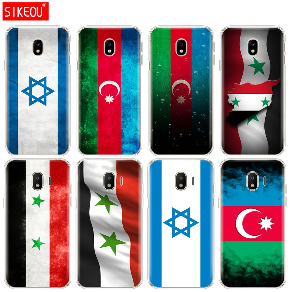 

silicone cover phone case for Samsung Galaxy J3 J5 J7 2017 J330 J530 J730 PRO j2 2018 azerbaijan syria israel flag