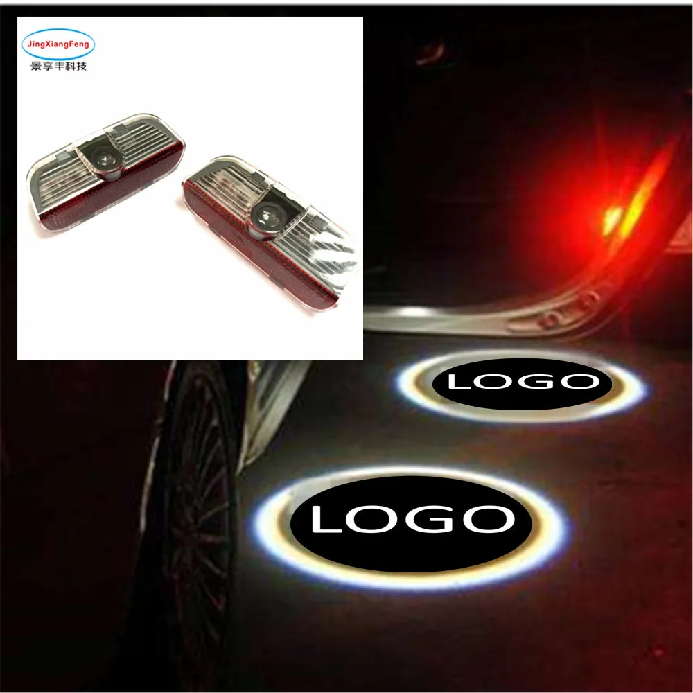 

car accessories For Skoda LED Car Door Step Courtesy Laser Projector Shadow Logo Light For VW car styling accesorios automovil