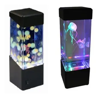 

HiMISS LED Mini Fish Tank Water Light Box Water Ball Aquarium Jellyfish Lamp Bedside Cabinet Lighting Nightlight