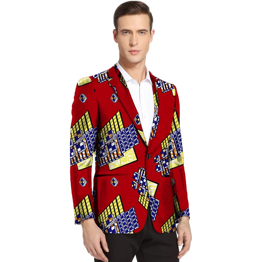 African clothes men's print blazers Ankara patterns slim fit suit jacket male blazers casual men outer coat Plus Size African clothes men's print blazers Ankara patterns slim fit suit jacket male blazers casual men outer coat Plus Size