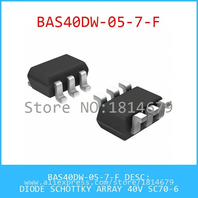 Free Shipping 5PCS/lot BAS40DW-05-7-F DIODE SCHOTTKY ARRAY 40V SC70-6 BAS40 40D |