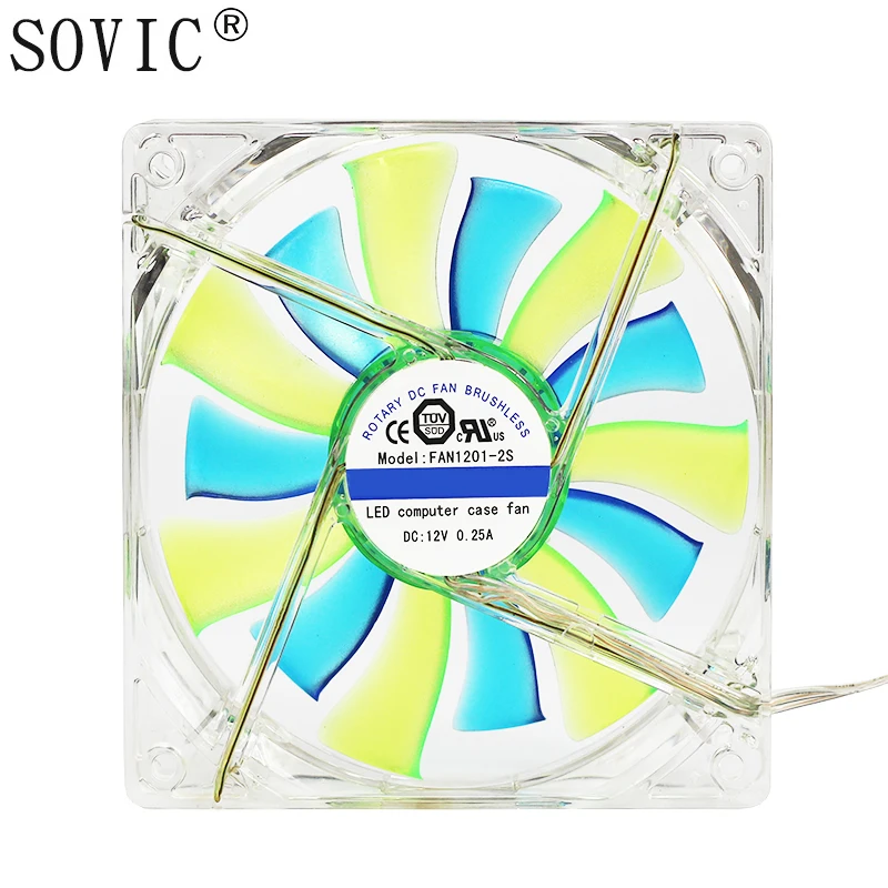 4 LED 120x120x25mm Fan 4pin Hydraulic Bearing Computer Case Cooling for Computer/PC 120mm Fans | Компьютеры и офис