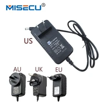 New AC100V-240V / DC12V 2A Output Power Adaptor 50/60HZ, Wall Charger DC 5.5mm x 2.1mm EU/AU/UK/US Plug for CCTV Camera free