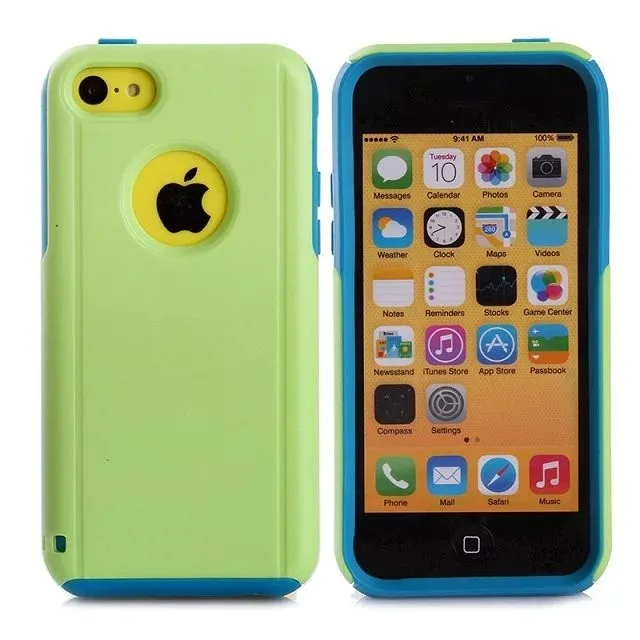 DHL 2 в 1 пластик+ ТПУ чехол для iphone 5C, Жесткий Чехол для iphone 5C ударопрочный чехол pc+ tpu чехол 100 шт/партия