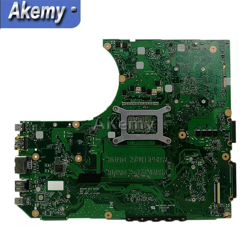 Akemy N552VW материнская плата для ноутбука ASUS N552VW N552V N552 Тесты Оригинал материнская плата I7-6700HQ GTX960M-2G