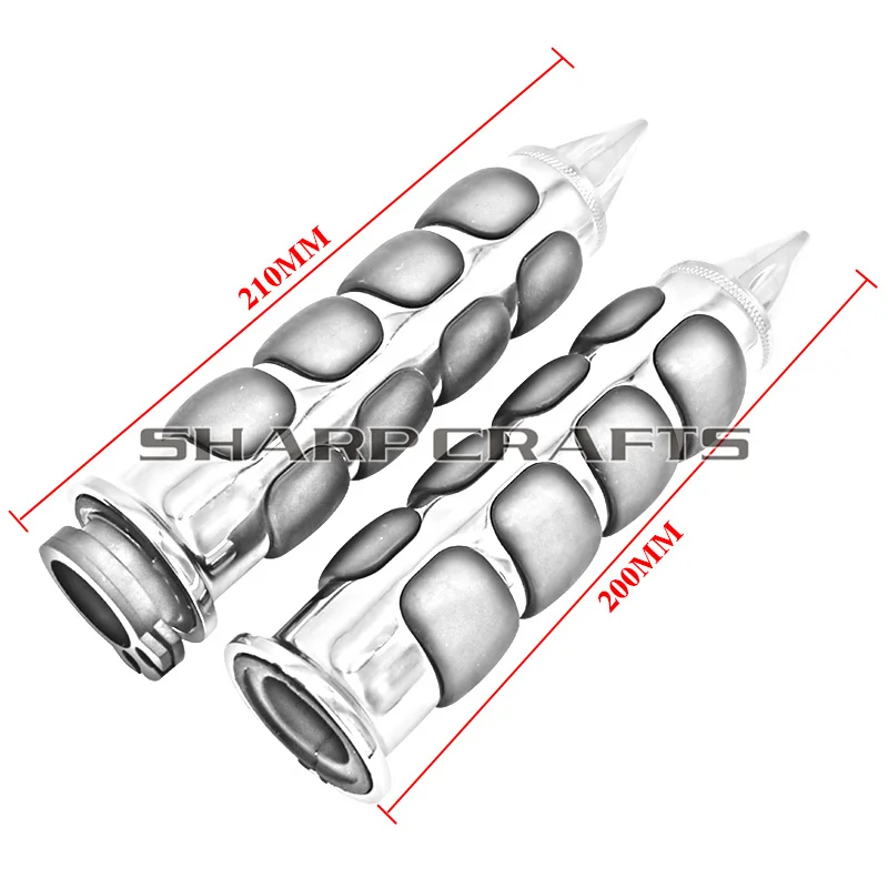 " Расширенный алюминиевый резиновый Руль рукоятки Подходит для Honda Shadow VT VTX GoldWing GL GL1500 GL1800 Cruiser Chopper