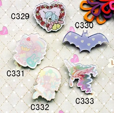 

(MIN MIX ORDER IS $10--Free shipping )Hot-selling acrylic badge customize HARAJUKU brooch elegant pin fashion gift 007